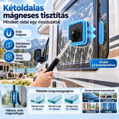 🎉Kétoldalas mágneses autós szélvédőtisztító | Csíkmentes autóüveg-tisztító készlet