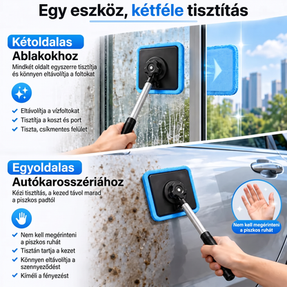 🎉Kétoldalas mágneses autós szélvédőtisztító | Csíkmentes autóüveg-tisztító készlet