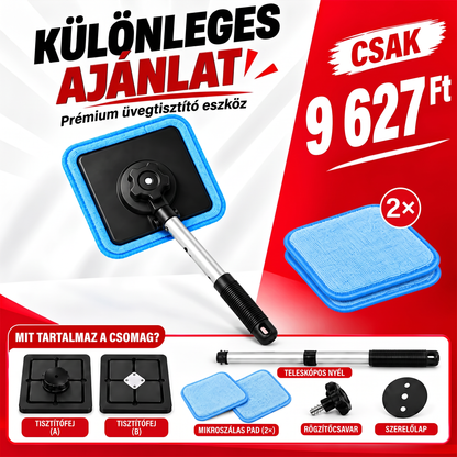 🎉Kétoldalas mágneses autós szélvédőtisztító | Csíkmentes autóüveg-tisztító készlet
