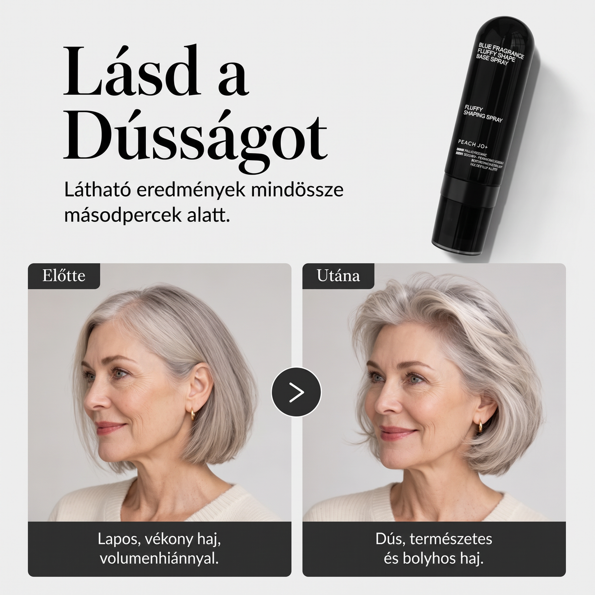 👨‍⚕️🍑 90 ml dúsító és formázó hajspray, hosszan tartó őszibarack illattal
