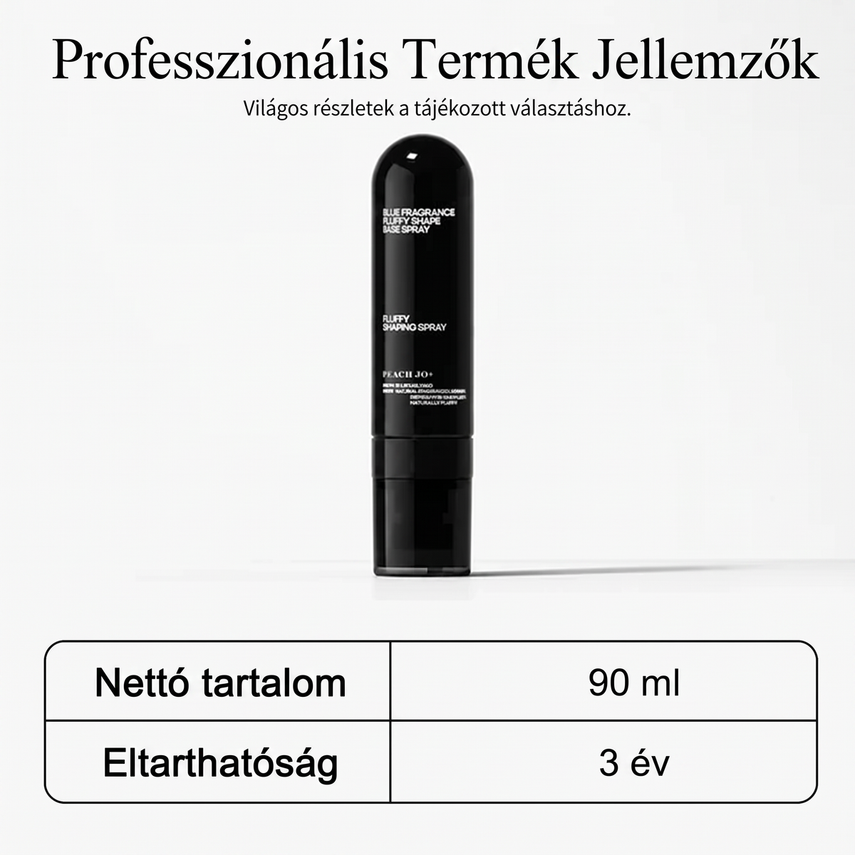 👨‍⚕️🍑 90 ml dúsító és formázó hajspray, hosszan tartó őszibarack illattal